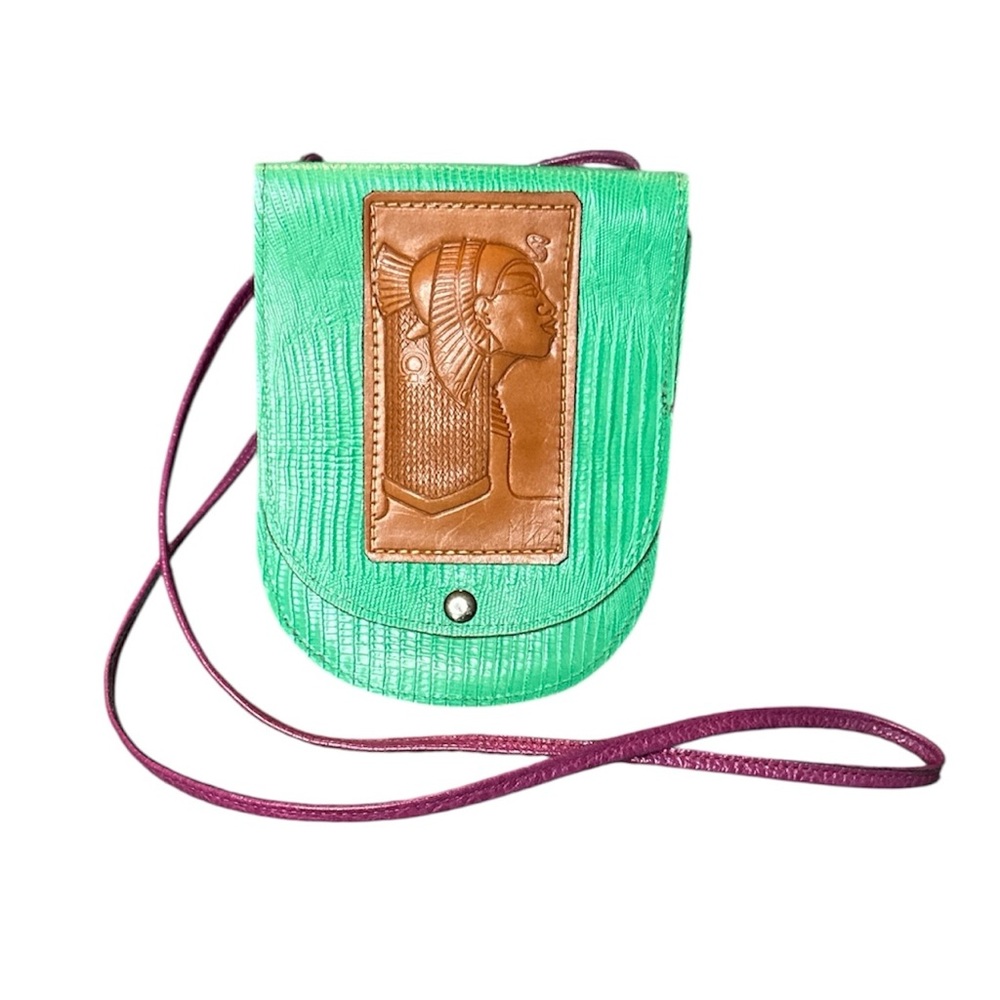 Marvin Sin handcrafted textured leather flap crossbody